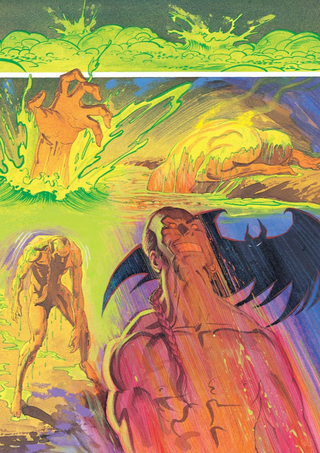 A fully-painted vision where Ra’s al Ghul dreams of the power of the Lazarus Pit.